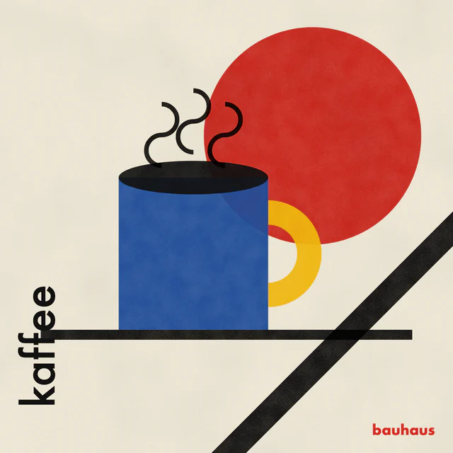 Bauhaus: Primary colours and simple geometry.