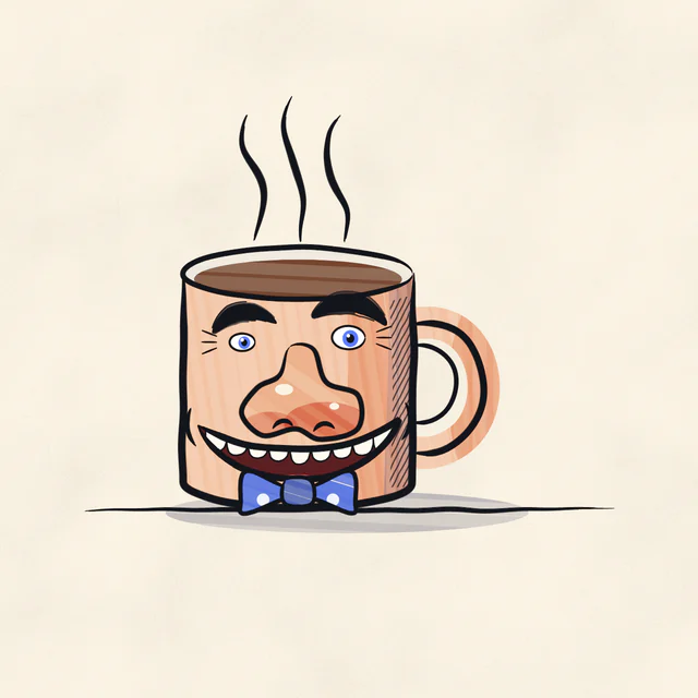 Caricature: Big heads and exaggerated features.