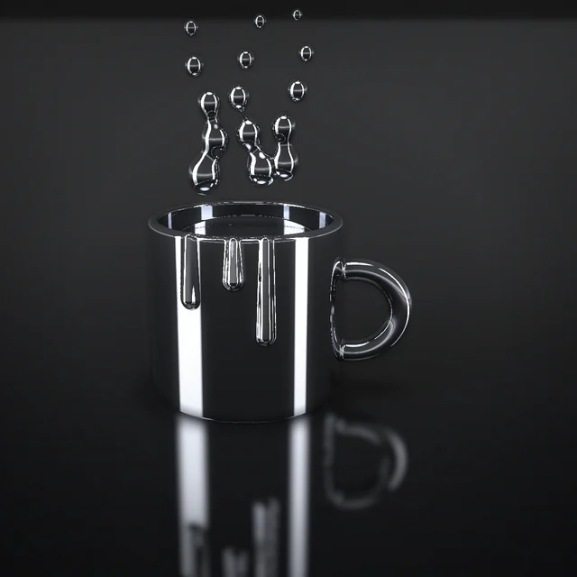 Liquid chrome: Mirror metal that flows.