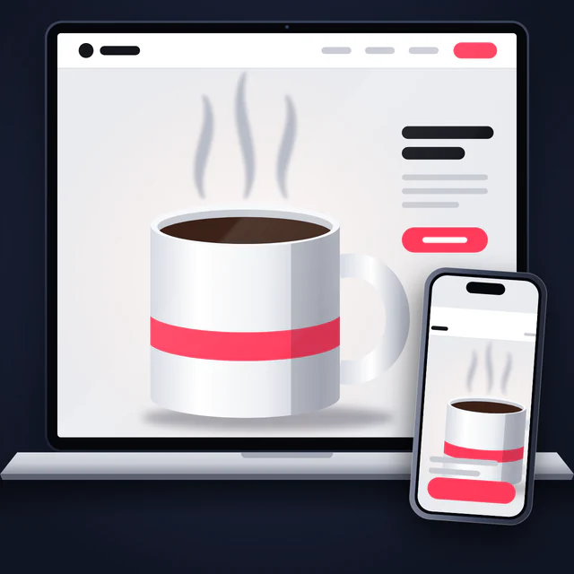 Device mockups: Your screens inside phones and laptops.