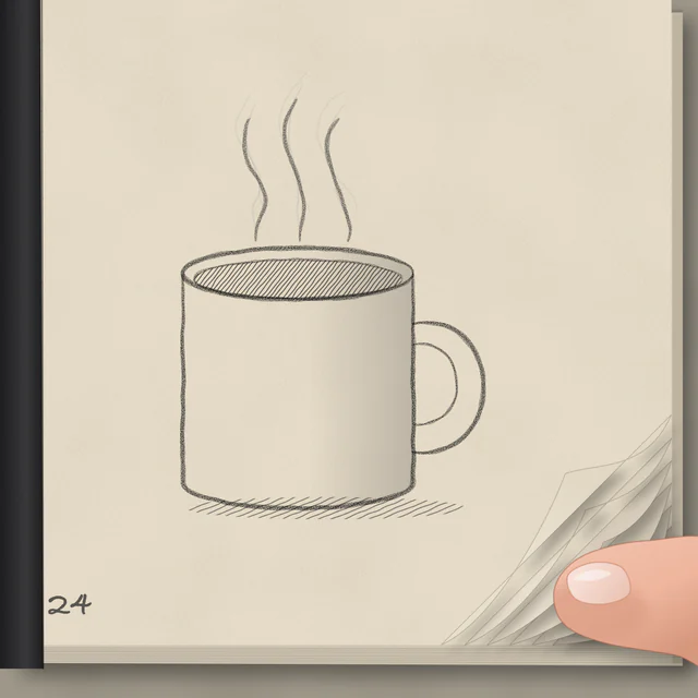 Flipbook: Pencil pages flicked by a thumb.