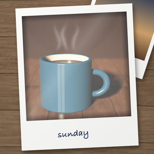 Instant photos: Snapshots dropped on a table.