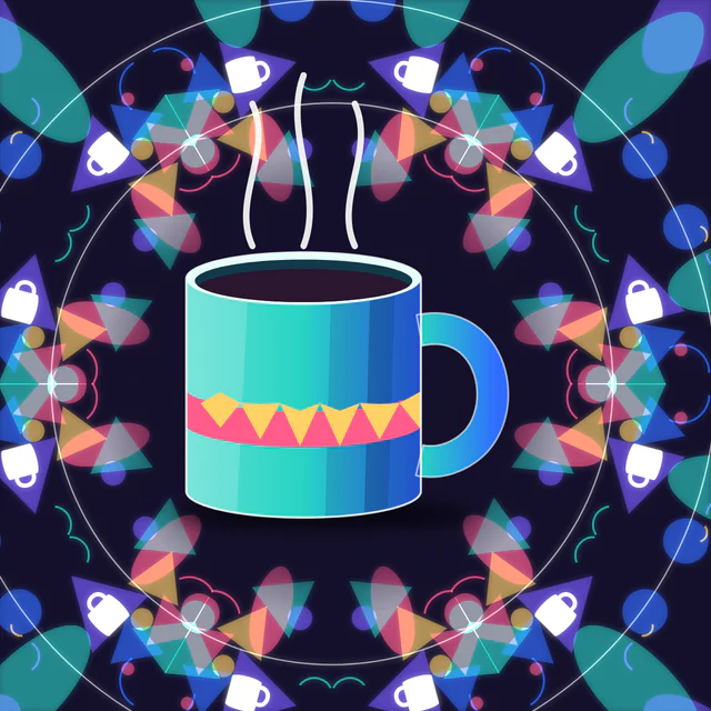 Kaleidoscope: Mirrored patterns that turn.