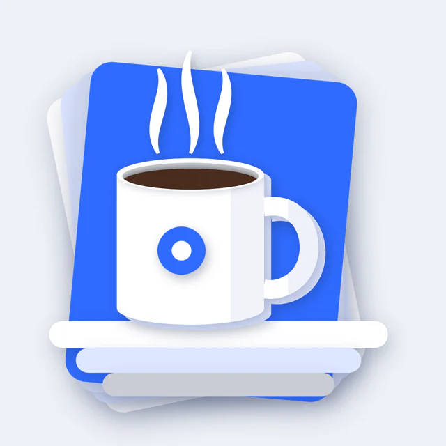 Layered cards: Flat shapes stacked with soft shadows.