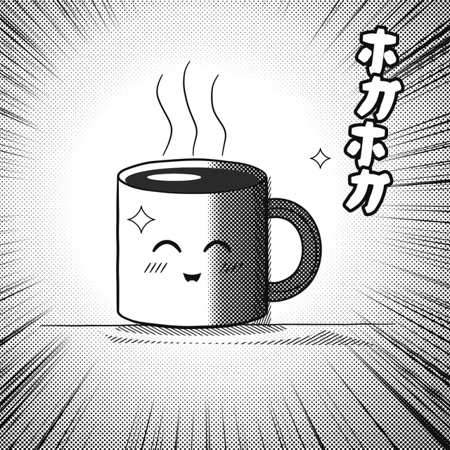 Manga: Black ink, grey tone and speed lines.