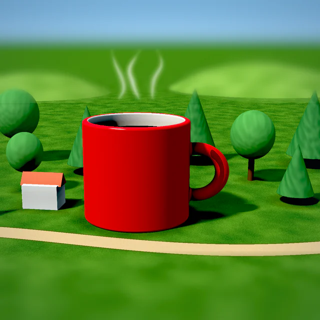 Miniature: A tiny model world, softly out of focus.