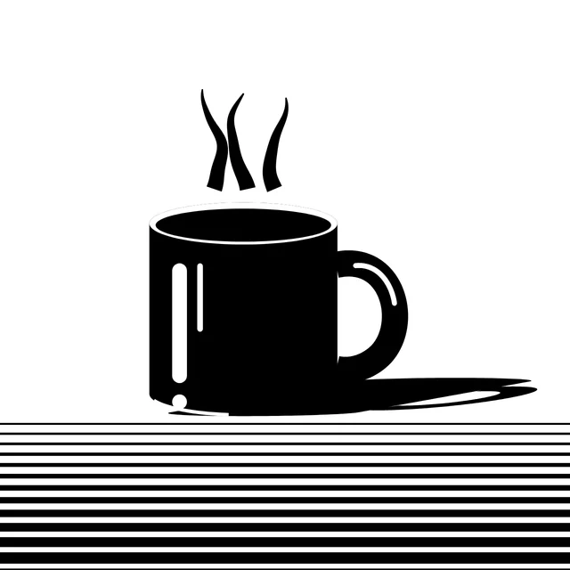 Black and white: Pure black and white, high contrast.