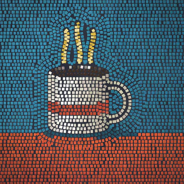 Mosaic: Pictures built from small tiles.