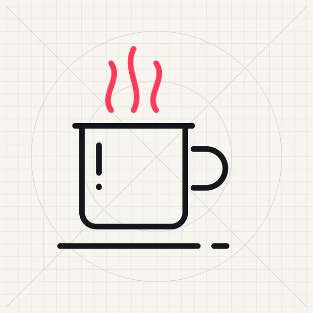 Line icons: Thin outline icons with one highlight colour.