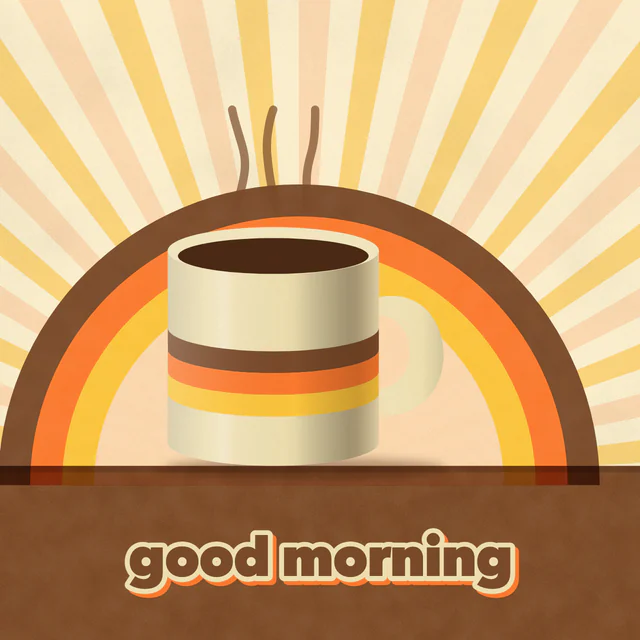 Seventies: Warm stripes, sunbursts and round type.