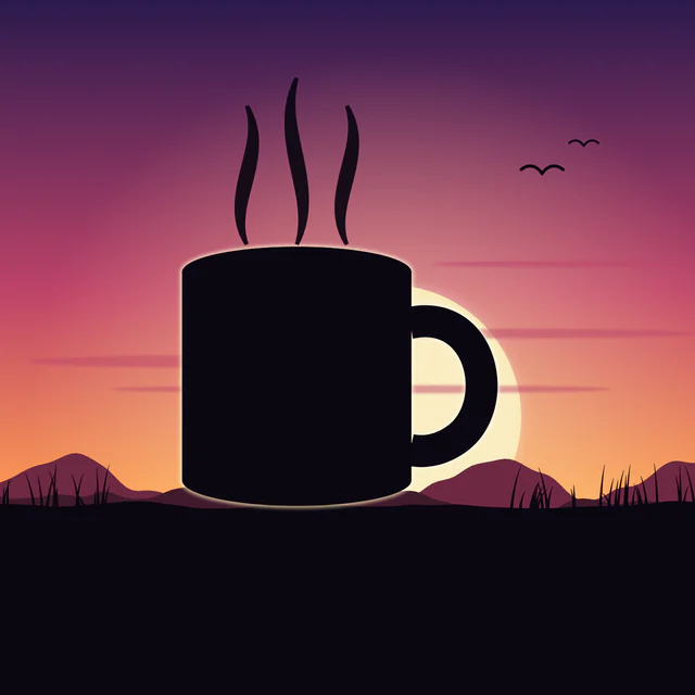Silhouettes: Black shapes against a bright sky.
